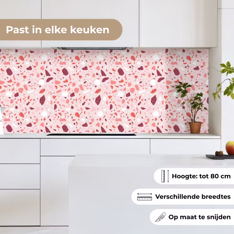 Keuken achterwand - Terrazzo - Patroon - Roze — 7