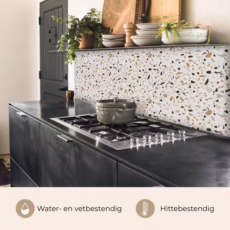 Keuken achterwand - Terrazzo - Patroon - Staal — 5