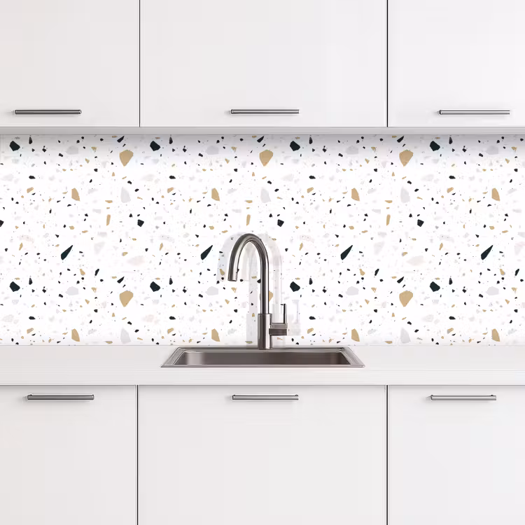 Keuken achterwand - Terrazzo - Patroon - Wit - Neutraal — 4