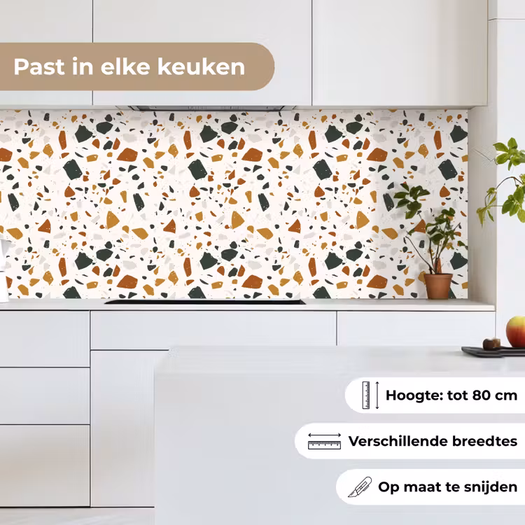 Keuken achterwand - Terrazzo - Patroon - Wit - Terra — 7