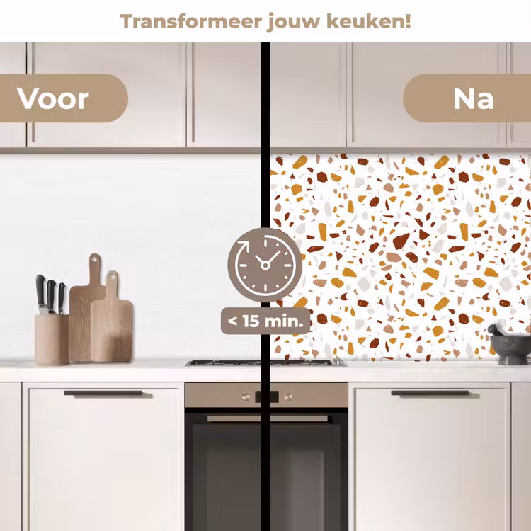 Keuken achterwand - Terrazzo - Patroon - Wit - Urban — 3