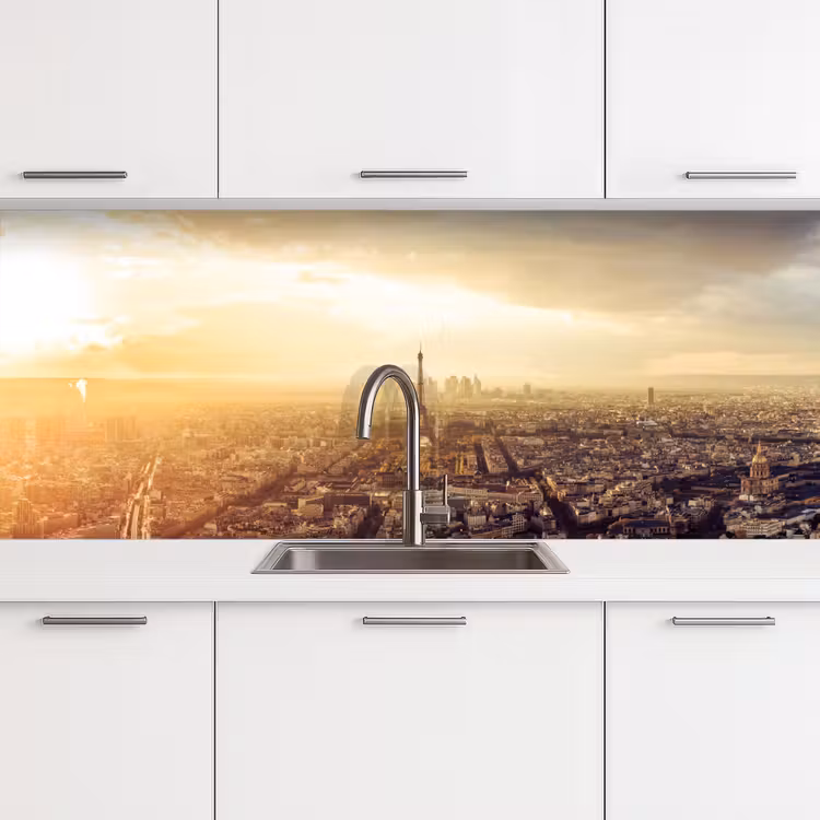Keuken achterwand - Parijs - Skyline - Zonsondergang - Steden — 4