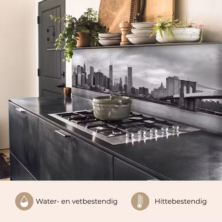 Keuken achterwand - Skyline - Brug - Gebouwen - Kleurloos — 5
