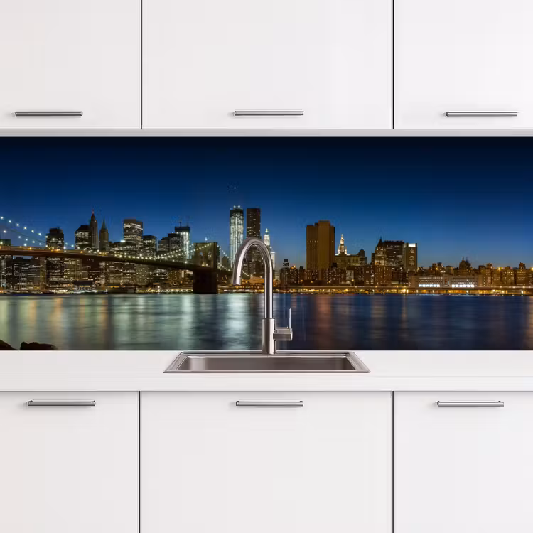 Keuken achterwand - Stadslichten - Avond - Skyline - Brug — 4