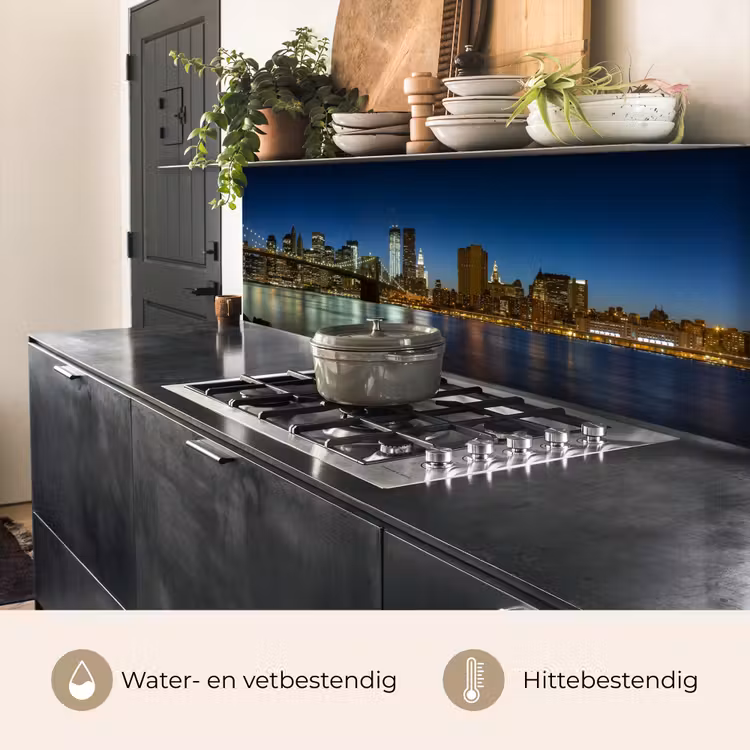 Keuken achterwand - Stadslichten - Avond - Skyline - Brug — 5