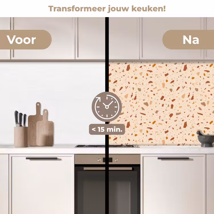 Keuken achterwand - Terrazzo - Patroon - Kleurrijk - Steen — 3