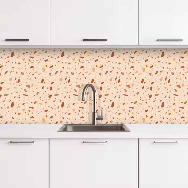 Keuken achterwand - Terrazzo - Patroon - Kleurrijk - Steen — 4