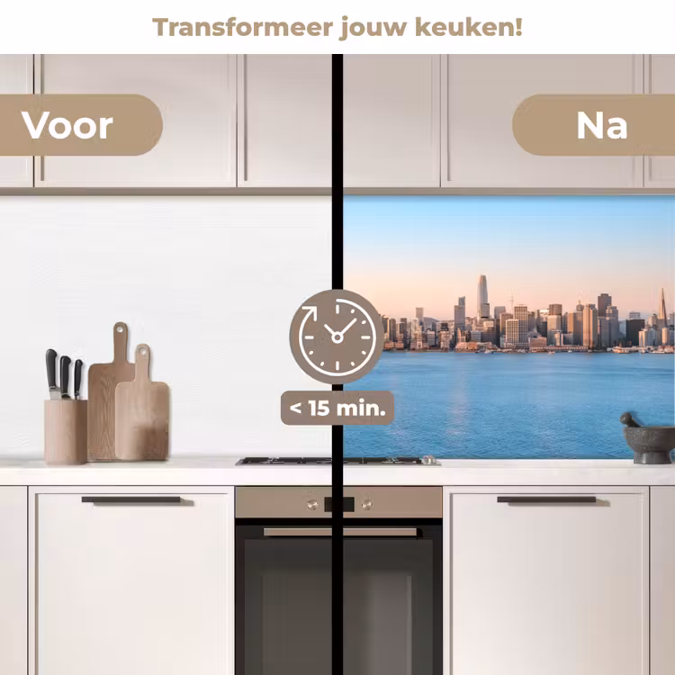 Keuken achterwand - Water - Brug - Skyline - Modern — 3