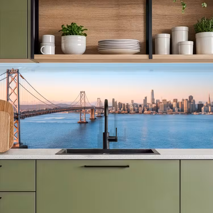 Keuken achterwand - Water - Brug - Skyline - Modern — 8