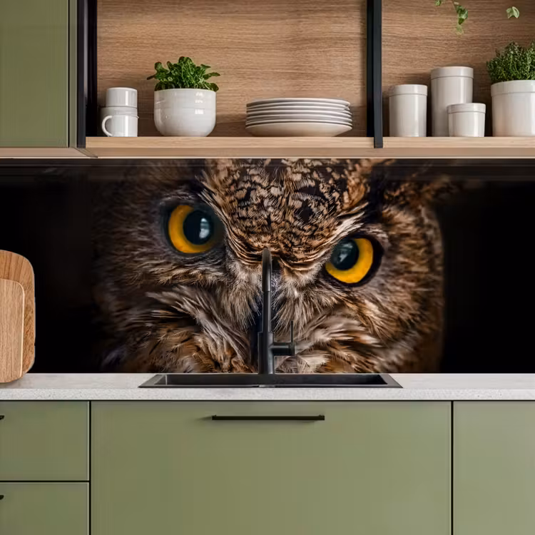 Keuken achterwand - Uil - Dier - Oranje — 8
