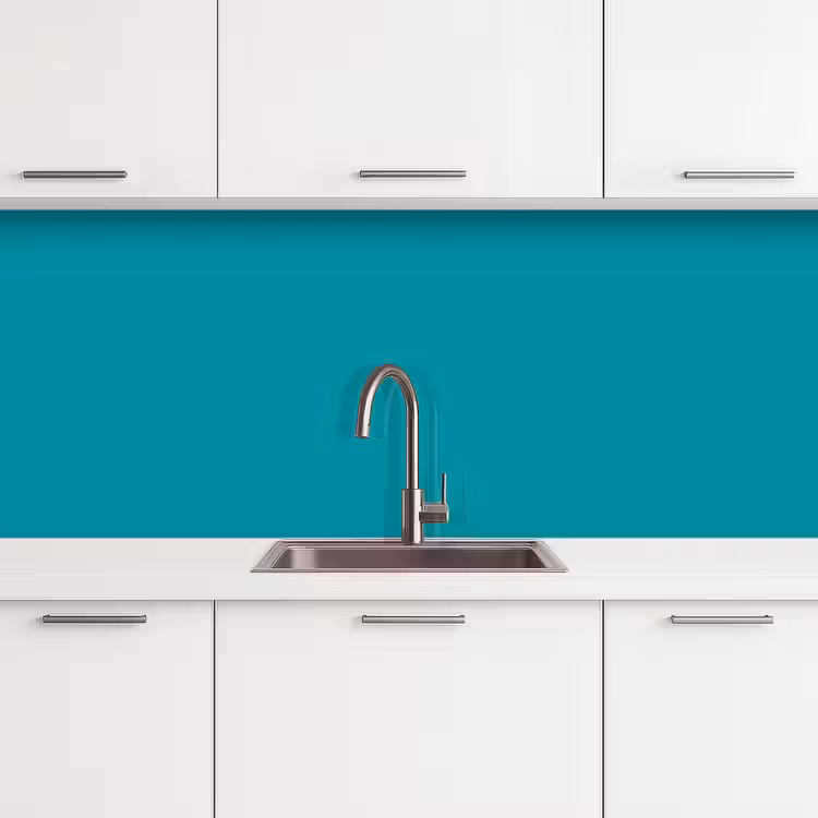 Keuken achterwand - Blauw - Effen kleur — 4