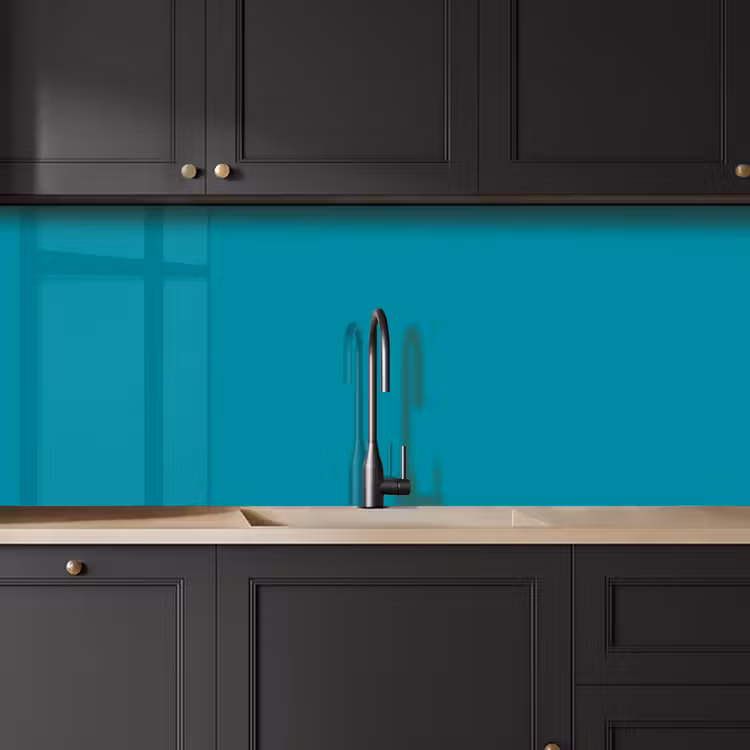 Keuken achterwand - Blauw - Effen kleur — 6