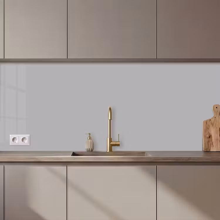 Keuken achterwand - Grijs - Effen print — 1