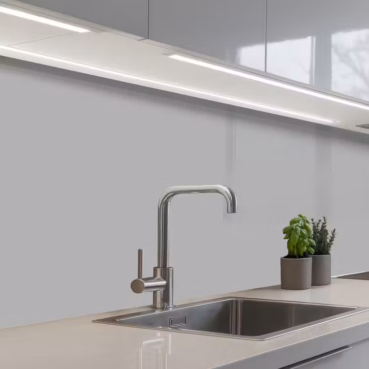 Keuken achterwand - Grijs - Effen print — 2
