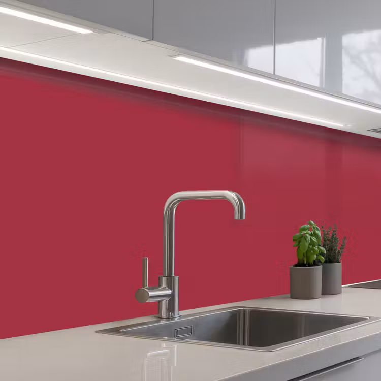 Keuken achterwand - Rood - Effen kleur — 2