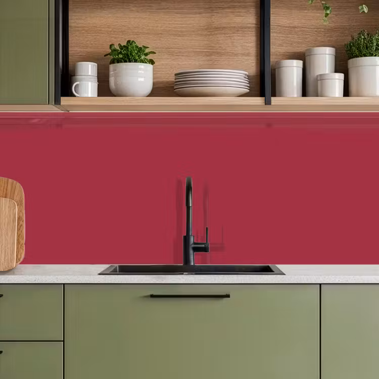 Keuken achterwand - Rood - Effen kleur — 8