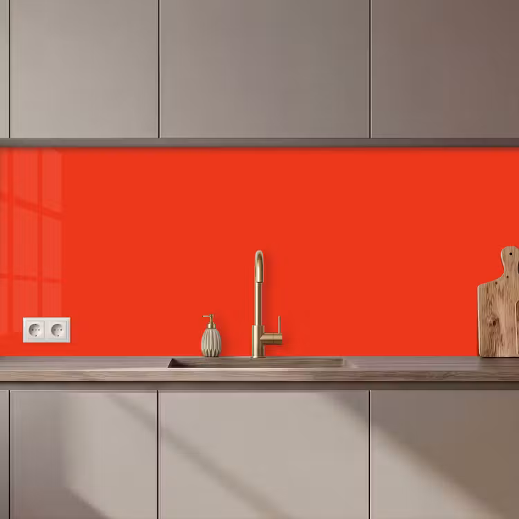 Keuken achterwand - Rood - Kleur - Effen — 1