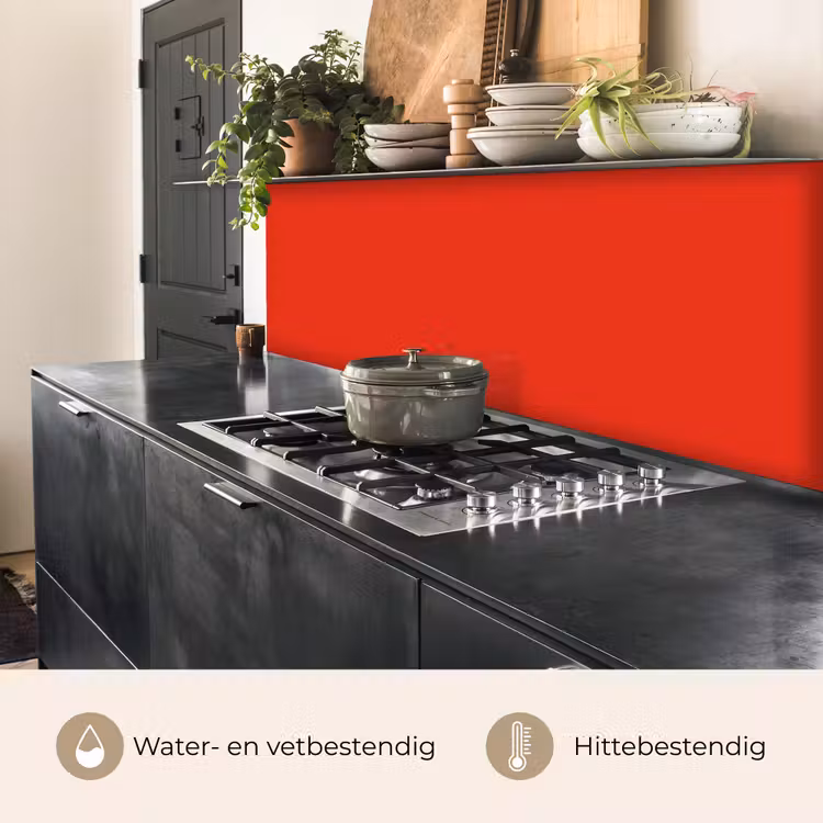 Keuken achterwand - Rood - Kleur - Effen — 5