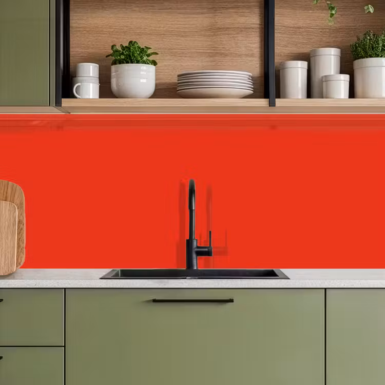 Keuken achterwand - Rood - Kleur - Effen — 8