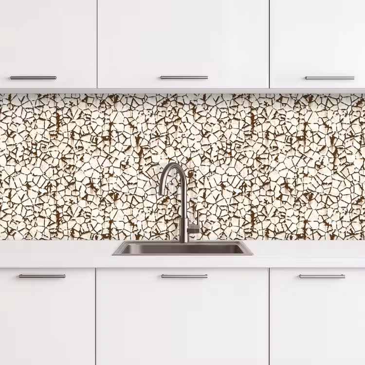 Keuken achterwand - Beige - Patroon - Roest - Verf — 4