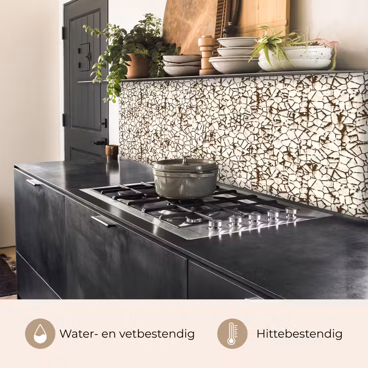 Keuken achterwand - Beige - Patroon - Roest - Verf — 5