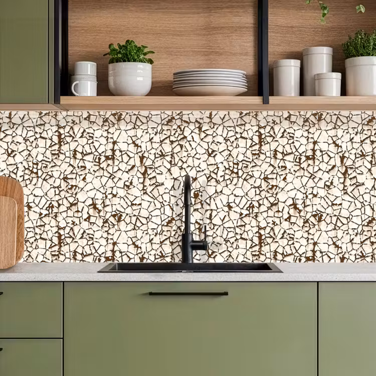 Keuken achterwand - Beige - Patroon - Roest - Verf — 8