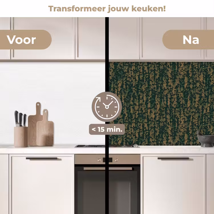 Keuken achterwand - Groen - Bruin - Vlekken - Roest — 3