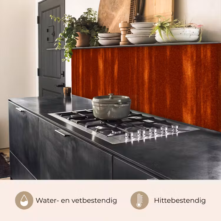 Keuken achterwand - Oranje - Rood - Roest - Metaal — 5