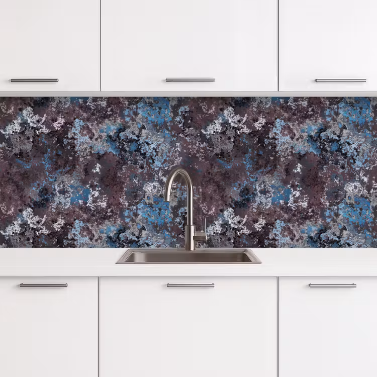 Keuken achterwand - Roest - Blauw - Bruin - Vlekken — 4
