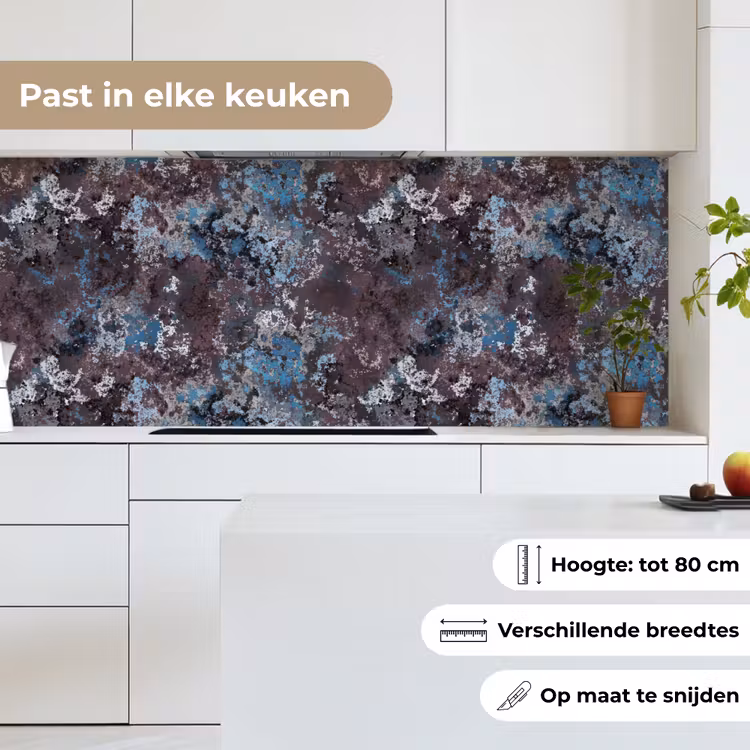 Keuken achterwand - Roest - Blauw - Bruin - Vlekken — 7