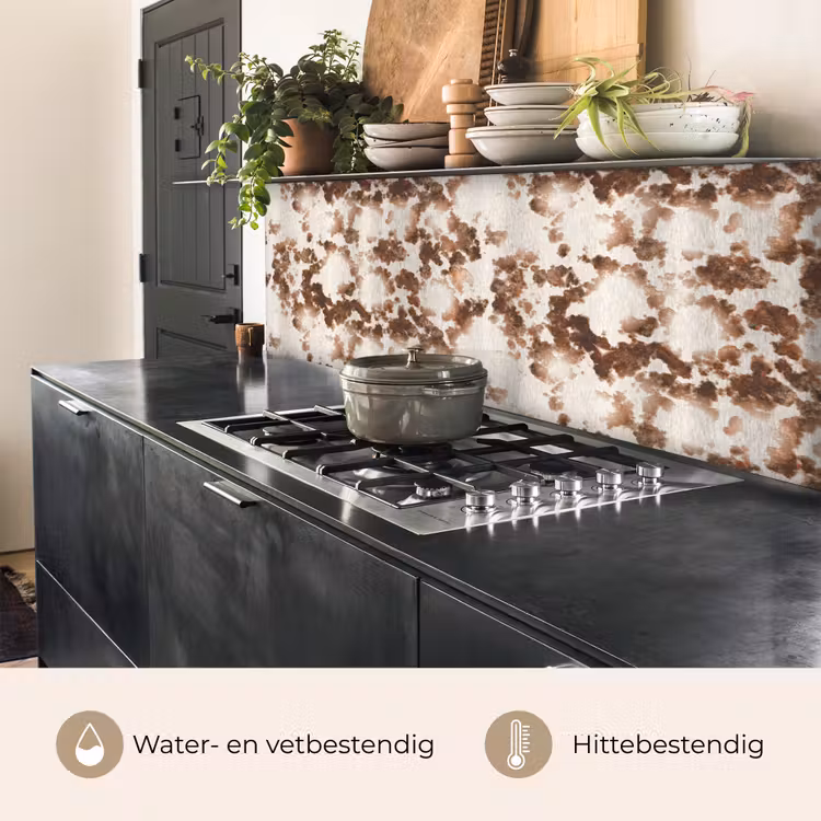 Keuken achterwand - Roest - Bruin - Vlekken - Metaal — 5