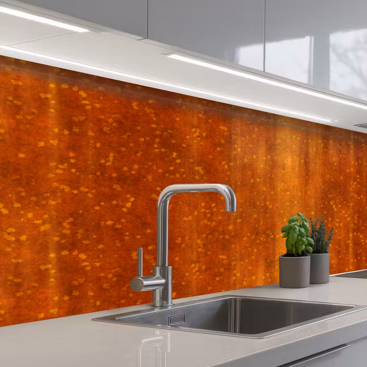 Keuken achterwand - Roest - Oranje - Rood - Vlekken — 2