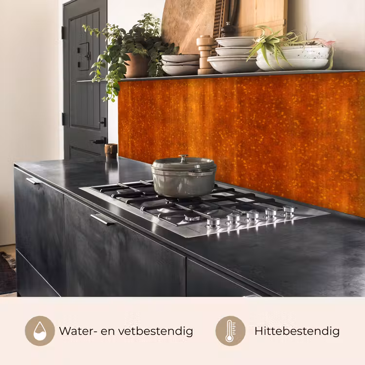 Keuken achterwand - Roest - Oranje - Rood - Vlekken — 5