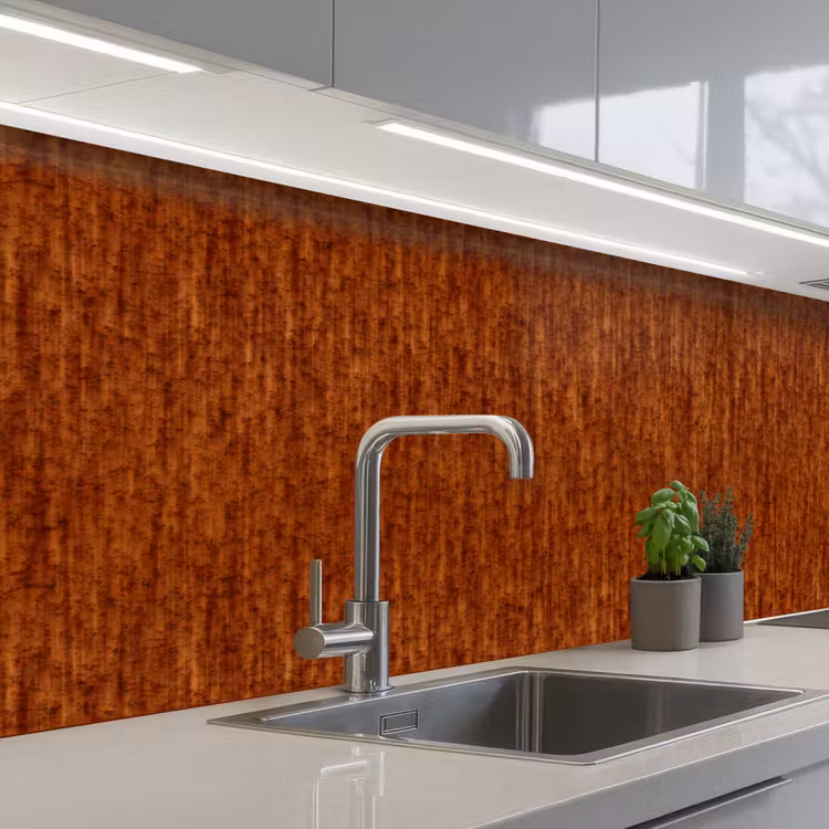 Keuken achterwand - Rood - Bruin - Metaal - Roest — 2