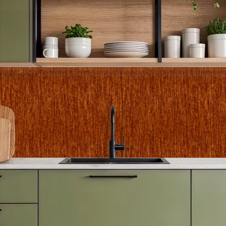 Keuken achterwand - Rood - Bruin - Metaal - Roest — 8