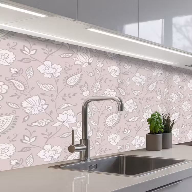 Keuken achterwand - Bloemen - Getekend - Lavendel — 2