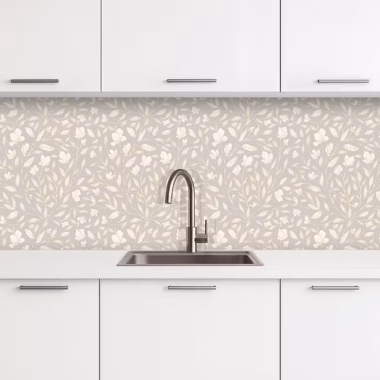 Keuken achterwand - Bloemen - Steel - Blaadjes — 4