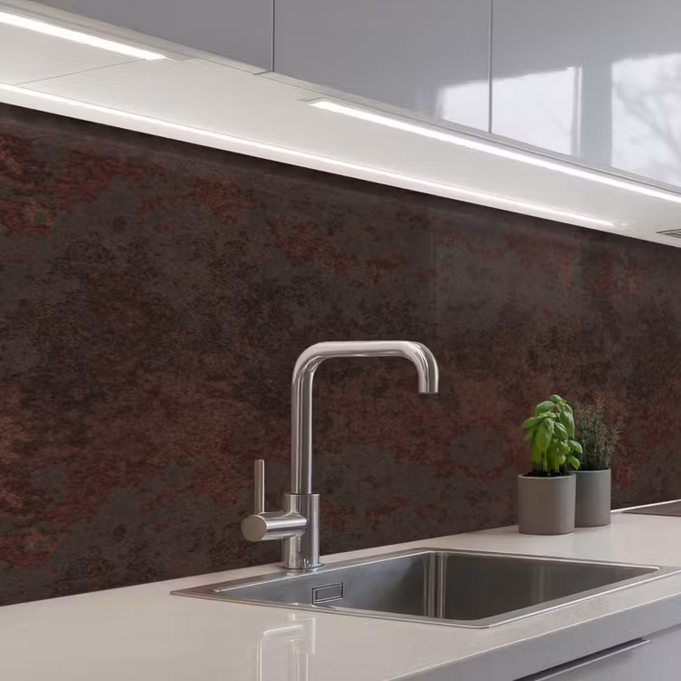 Keuken achterwand - Metaal - Roest - Donker - Bruin — 2