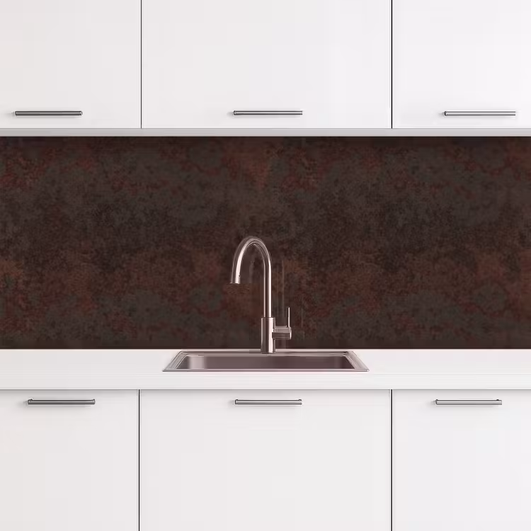Keuken achterwand - Metaal - Roest - Donker - Bruin — 4