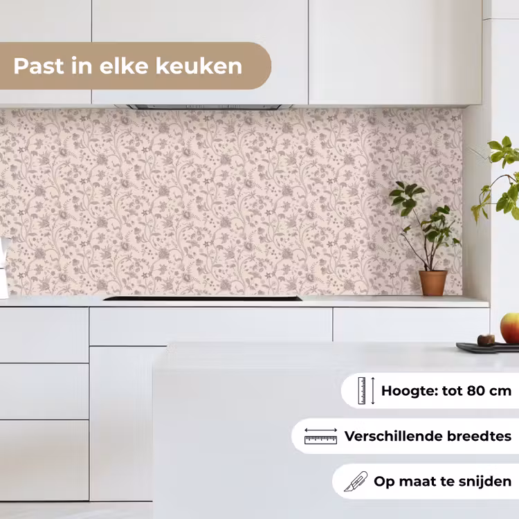 Keuken achterwand - Patroon - Bloemen - Paars — 7