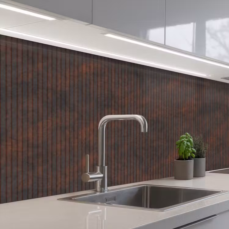 Keuken achterwand - Strepen - Roest - Donker — 2