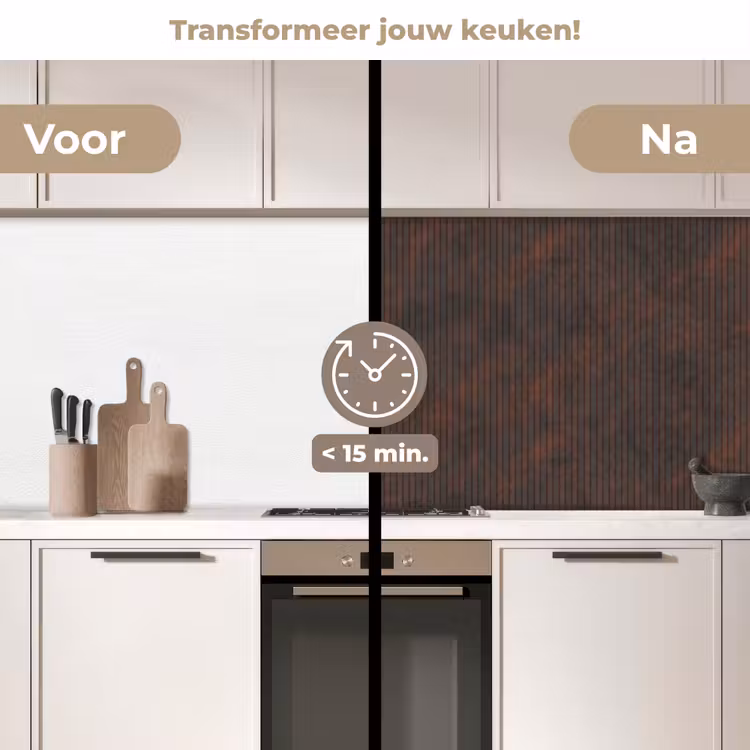 Keuken achterwand - Strepen - Roest - Donker — 3