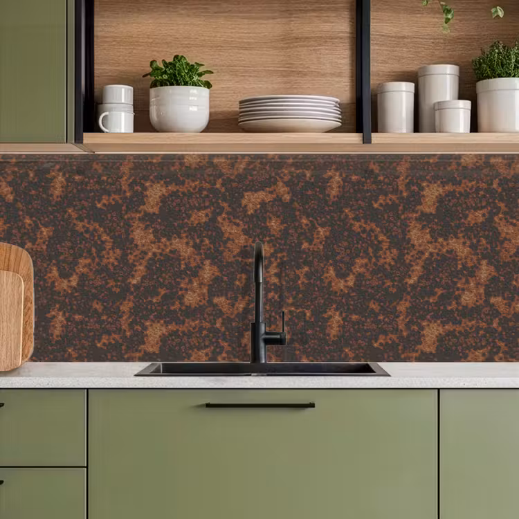 Keuken achterwand - Zwart - Vlekken - Roest - Bruin — 8