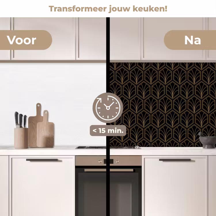 Keuken achterwand - Pijlvorm - Waaier - Goud — 3