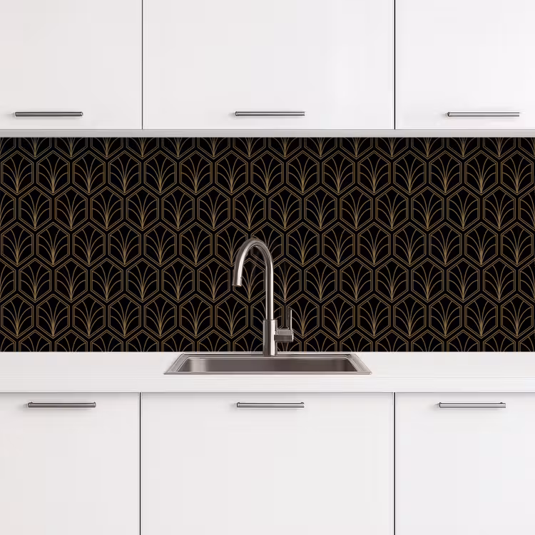 Keuken achterwand - Pijlvorm - Waaier - Goud — 4