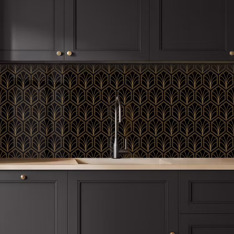 Keuken achterwand - Pijlvorm - Waaier - Goud — 6