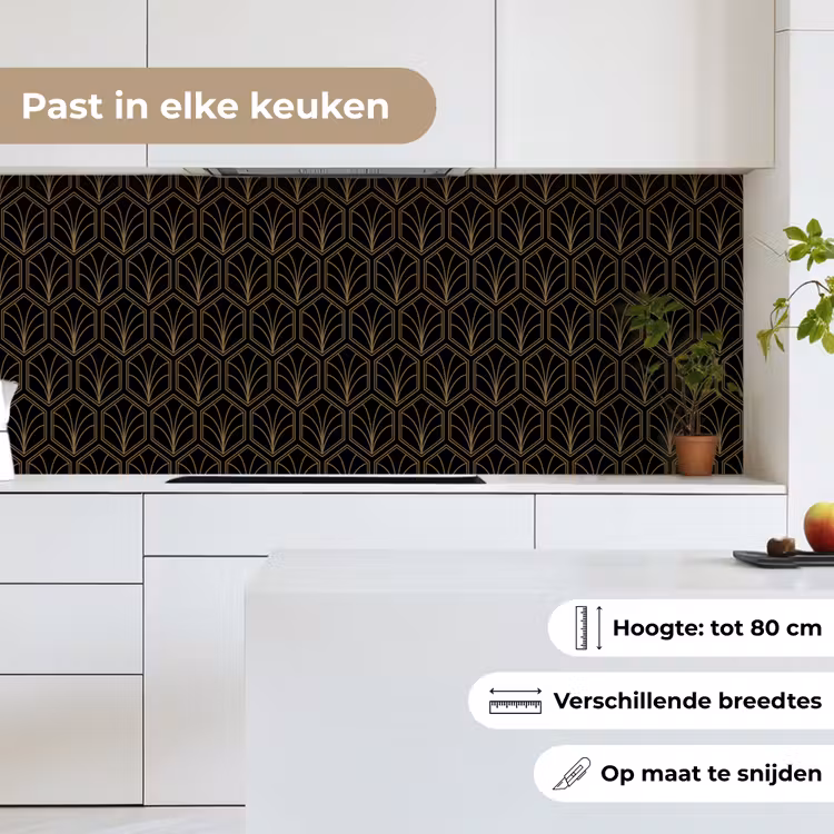 Keuken achterwand - Pijlvorm - Waaier - Goud — 7