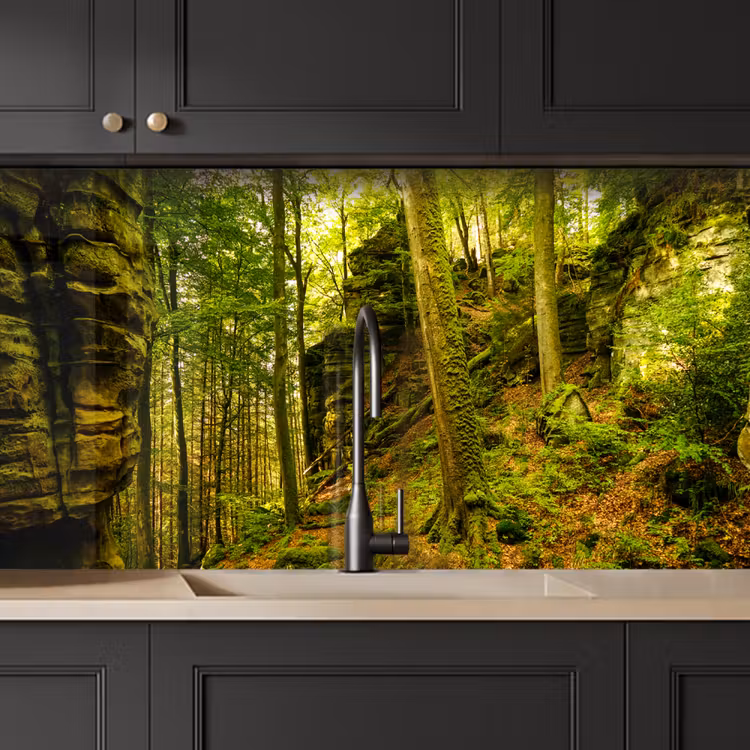 Keuken achterwand - Bomen - Steen - Bos - Natuur - Planten — 4