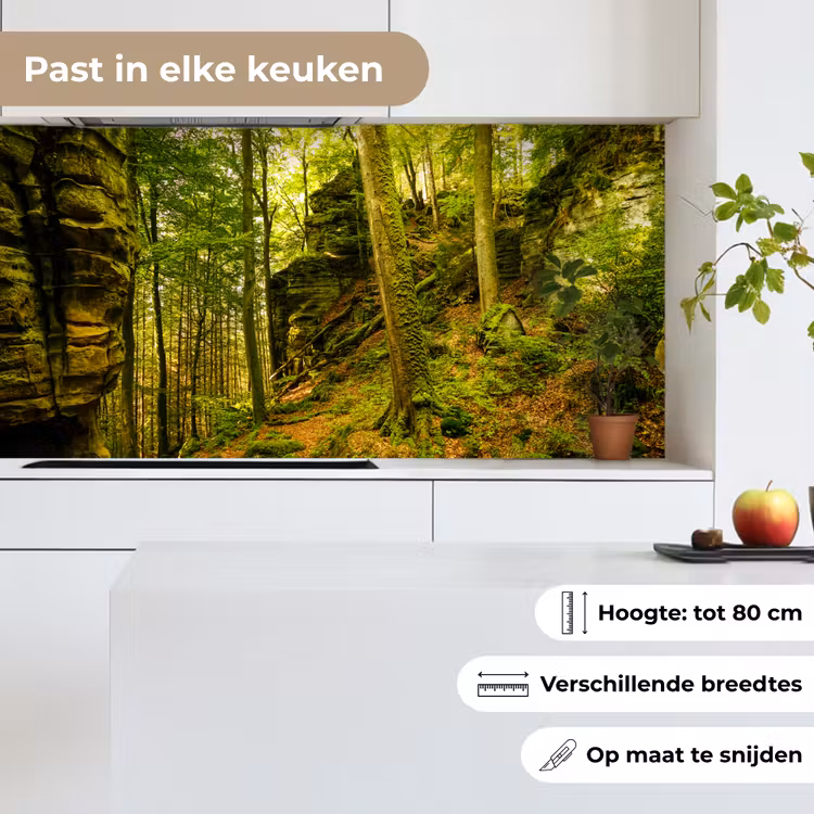 Keuken achterwand - Bomen - Steen - Bos - Natuur - Planten — 6