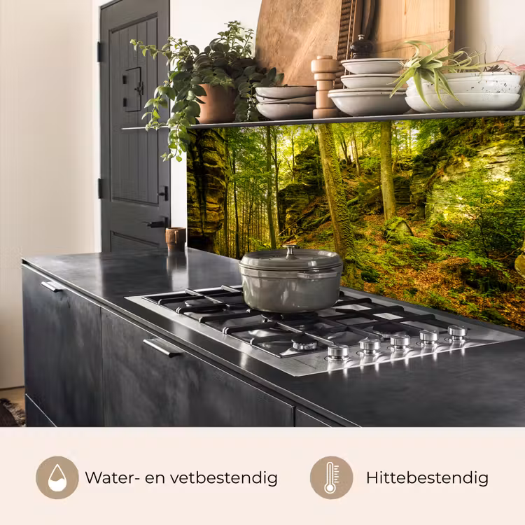 Keuken achterwand - Bomen - Steen - Bos - Natuur - Planten — 7